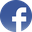 Facebook icon: a white, lower-case "f" on a blue circular background