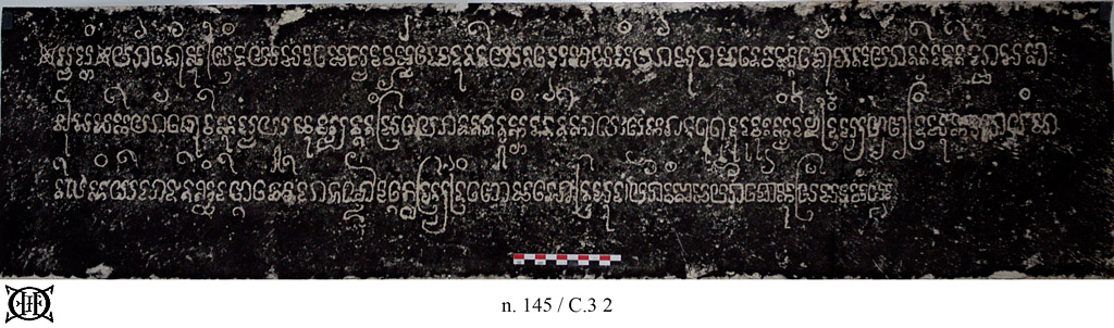Photograph of an EFEO estampage under n. 145 (3/3), showing C. 3.2.