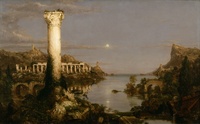 A painting depicted the remnants of an ancient civilisation