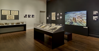 Installation of ISAW's Exhibition 'Through the Lens: Latif Al Ani's Visions of Ancient Iraq' 