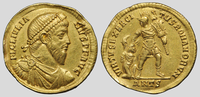 Obverse: Bust of Julian II. Reverse: Soldier Carrying a Trophy and Holding a Crouching Captive