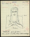 32. Field object card, Khafajah: top half of a male figure