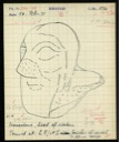 36. Field object card, Khafajah: head of a male figure