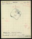 37. Field object card, Khafajah: head of a female figure