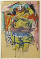 Willem de Kooning, "Woman"Oil on Paper BoardH. 90.8 cm; W. 61.9 cm1953-54Gift of Mr. and Mrs. Alastair B. Martin, the Guennol CollectionTBM: 57. 124 