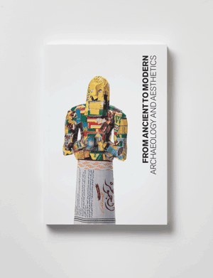 A photograph of the front cover of the volume, showing on a white background one of the multicolored modern art pieces in the exhibition, as well as the title in black block print.
