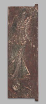 Painted Wood, H. 38.0 cm, W. 11.5 cm, D. 0.8 cm. From the Palmyrene Gate, Dura-Europos, 265–256 CE. Yale University Art Gallery, Yale-French Excavations at Dura-Europos: 1929.288. Photography © 2011 Yale University Art Gallery.