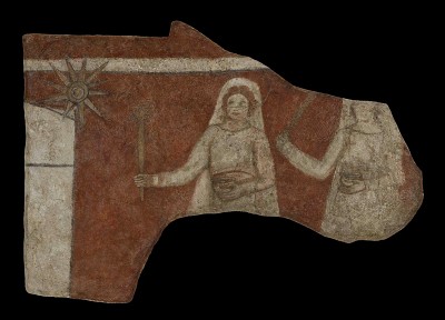 Paint on Plaster, H. 95.0 cm, W. 140.0 cm. From the Christian Community House, Dura-Europos, ca. 232 CE. Yale University Art Gallery, Yale-French Excavations at Dura-Europos: 1932.1201c. Photography © 2011 Yale University Art Gallery.