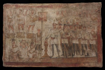 Paint on Plaster, H. 107.0 cm, W. 165.0 cm. From the Temple of the Palmyrene Gods, Dura-Europos, ca. 239 CE. Yale University Art Gallery, Yale-French Excavations at Dura-Europos: 1931.386. Photography © 2011 Yale University Art Gallery.