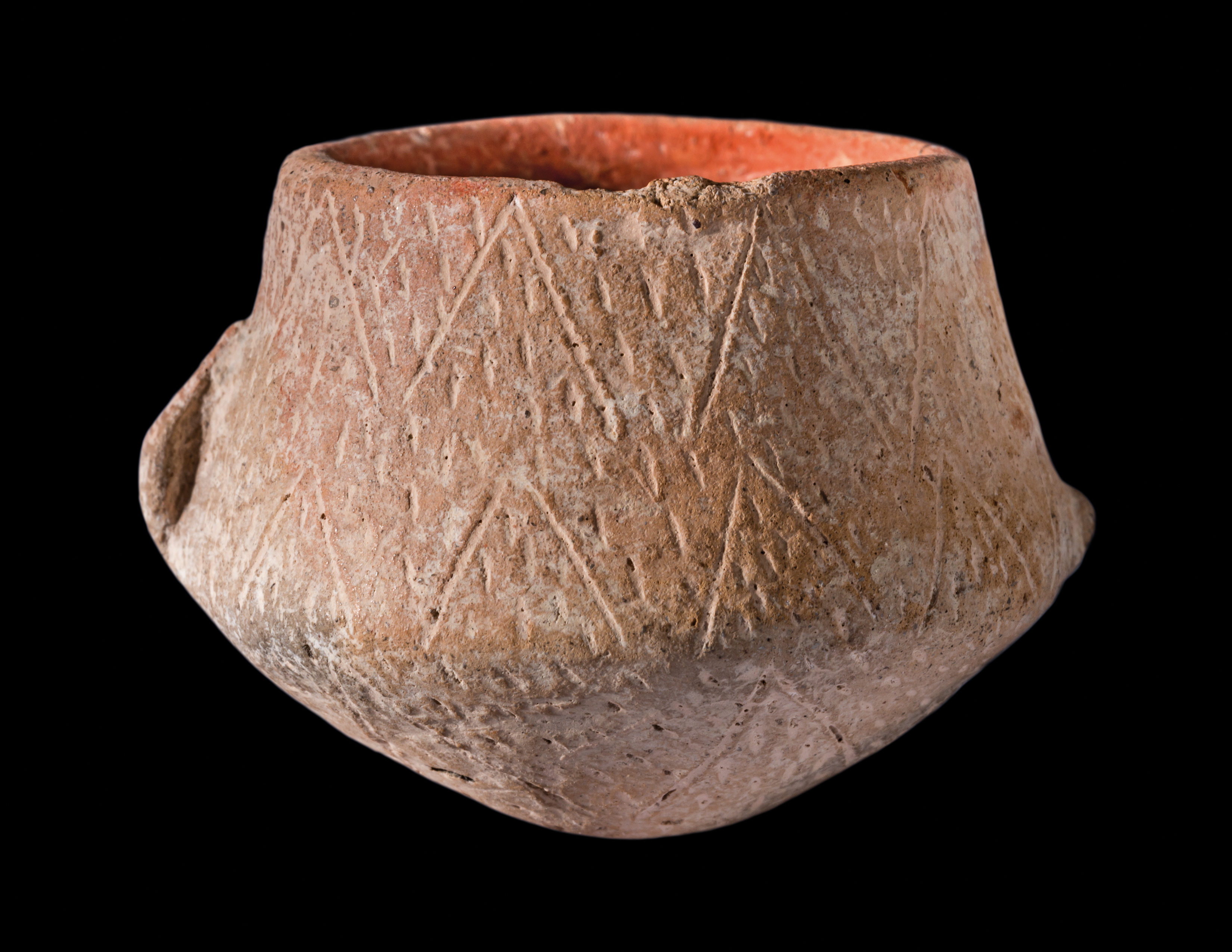 Pot with Red Ochre Stained Interior