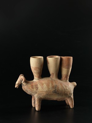 Libation Vessel in the Shape of a Ram Carrying Cornets