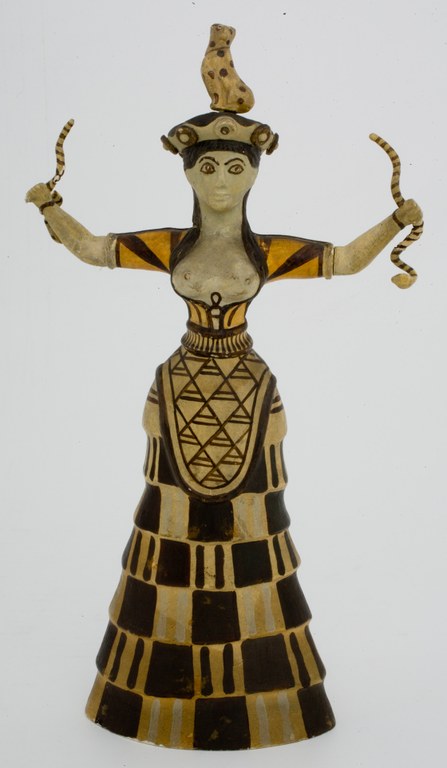 Minoan snake goddess figurines - Wikiwand