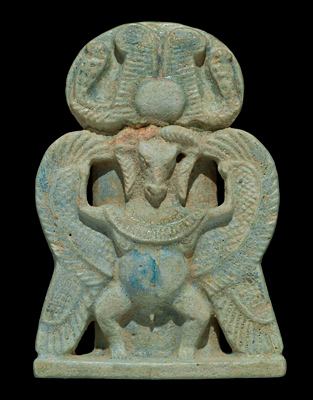 Winged Ram-headed Scarab Amulet