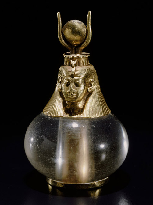 Hathor-headed crystal pendant