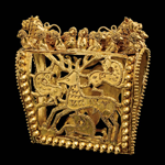 GOLD HEADDRESS ORNAMENT WITH OPENWORK DECORATION