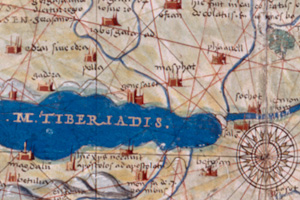 detail of a map from a 15th century Portolan