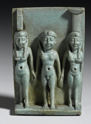 Amulet of the Goddess Nephthys, the God Horus as a Child, and the Goddess Isis 