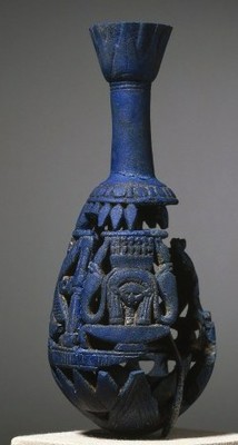 Bottle with Openwork Depicting Hathor 