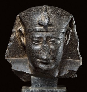 Basalt, H. 26 cm; W. 26.7 cm; D. 20.1 cm. 
Egypt 304–200 BCE. 
Anonymous Loan: 20.2012.