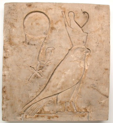 Relief Plaque Depicting  the God Horus as a Falcon