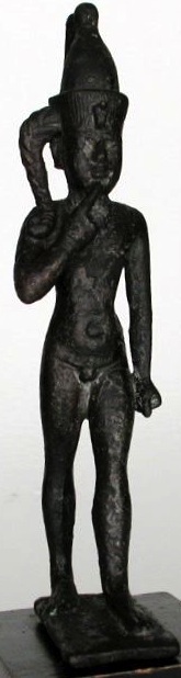 Statuette of the God Horus as a Child (Harpocrates) or Somtus