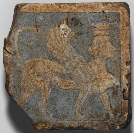 Tile Depicting a Sphinx