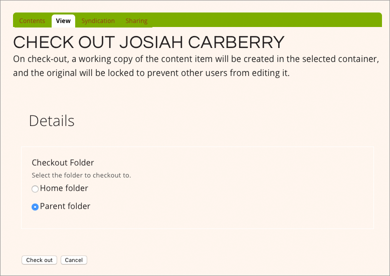 Screen capture showing checkout confirmation page.