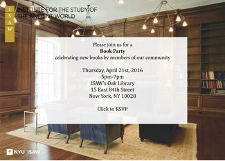 ISAW Book Party Invite