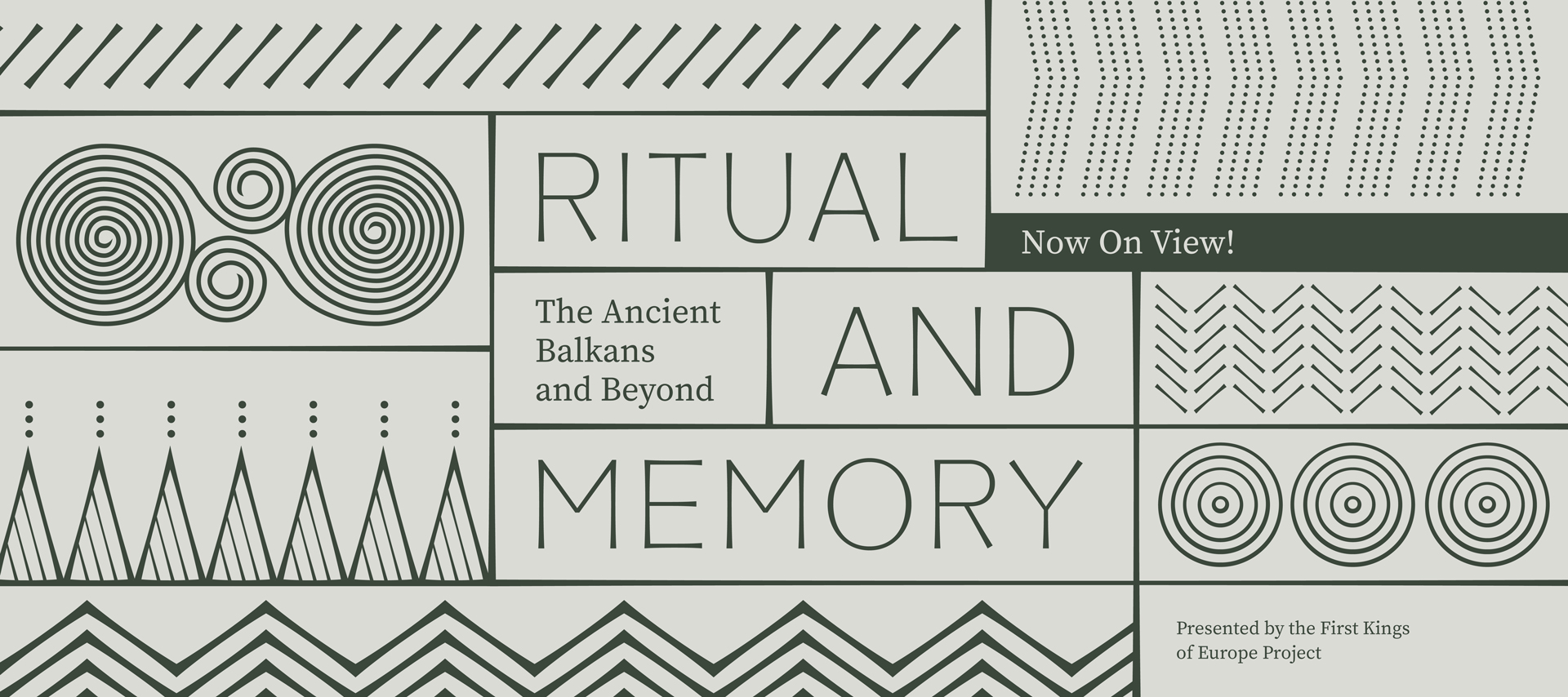 ritual and memory exhibition banner