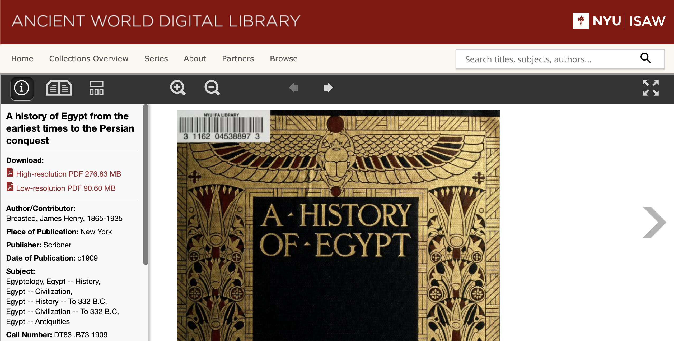 AWDL republishes Egyptology collection