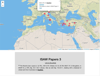Browsable map of placenames in ISAW Papers 3