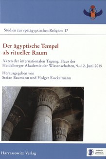 Cover of the book "Der ägyptische Tempel als ritueller Raum," showing a column in an Egyptian temple.