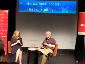 Novelists Rebecca Newberger Goldstein and James Morrow in conversation at the Second Conference of the ISHS.