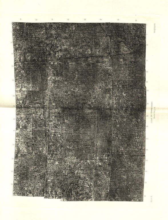 The Code of Hammurabi, from V. Scheil, Textes élamites-sémitiques: Deuxième série (Délégation en Perse. Mémoires; tome IV). Antiquarian Collection: DS261 .F8 t.4 1902.