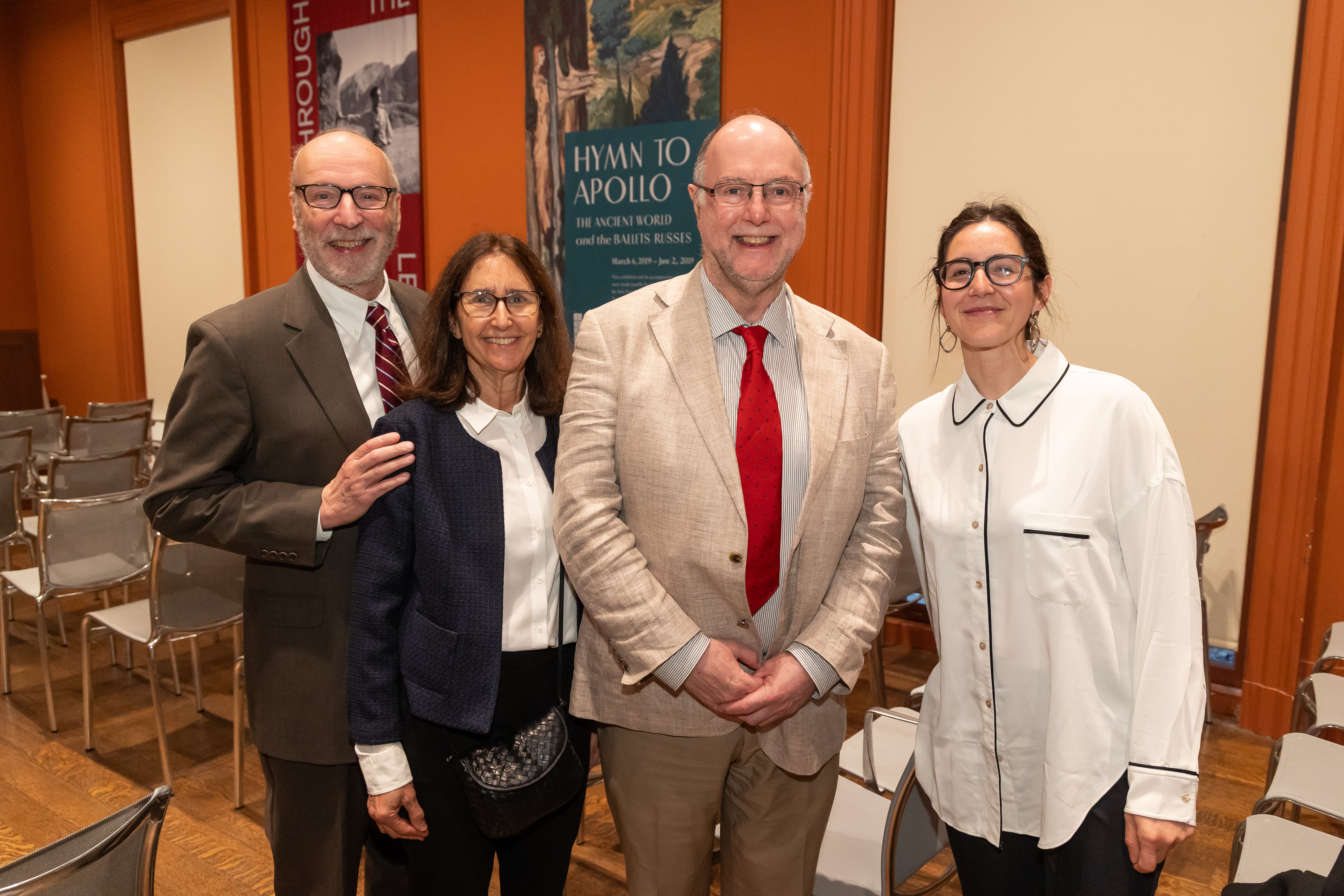 Emily Frank with director Greg Woolf (left of Emily), and her parents