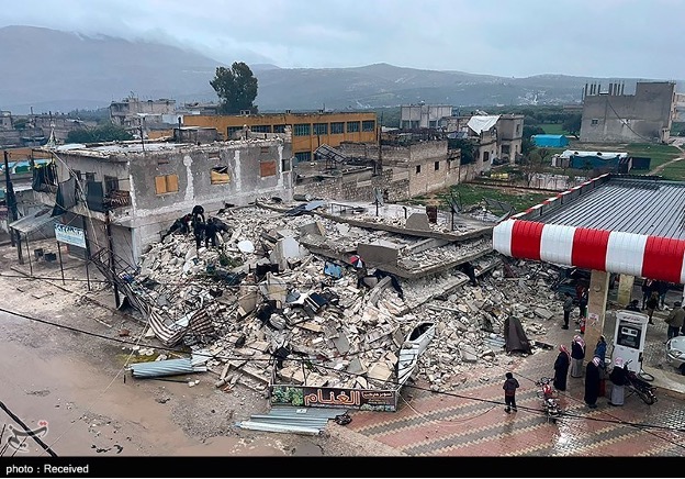 Image shows damage from Collapse in Syria