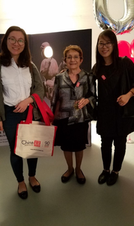 photograph of Fanghan Wang, Shujing Wang, and Annette Juliano at the China Institute