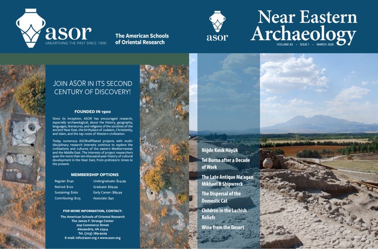 The cover of the current issue of Near Eastern Archaeology