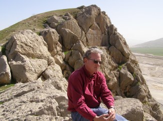 Prof. Dan Potts at the Elamite rock-relief of Kurangun in Fars Province, Iran.