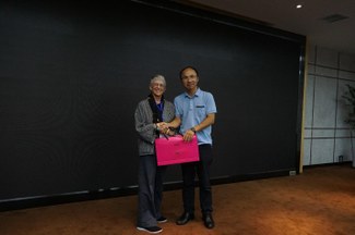Karen Rubinson and Liangren Zhang.  Photo by conference organizers