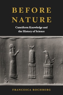 Book cover with photo of a seal impression depicting a bearded man and two cultic images on pedestals