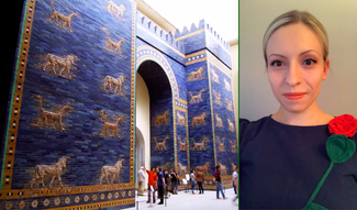 screenshot image of Anastasia's discussion on why the Ishtar Gate is blue