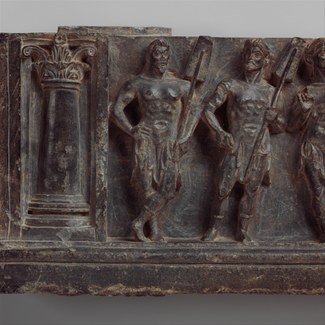 Stair riser with maritime divinities, Gandhara, c. first century CE (Metropolitan Museum 13.96.21) [Copyright: Metropolitan Museum of Art, open source]