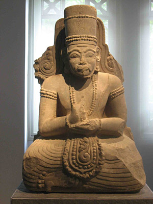 Photograph of the sculptural stela from Đại Hữu . Taken in the Hồ Chí Minh Museum by Arlo Griffiths on .