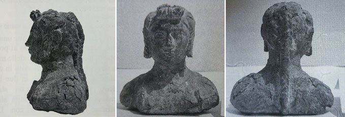 bronze female bust