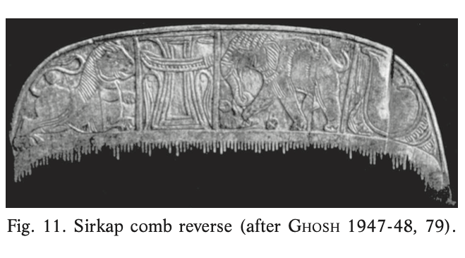 Fig. 33a: Comb from Sirkap (back pattern)