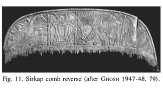 Fig. 33a: Comb from Sirkap (back pattern)