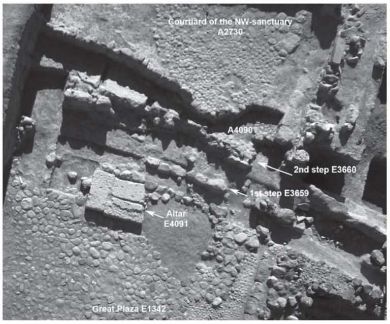 Aerial view of the limit between Operations E and A.