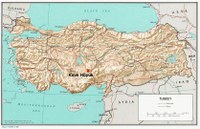 A small map of modern Turkey. Details beyond the primary shape of the country and its coastline are not legible.